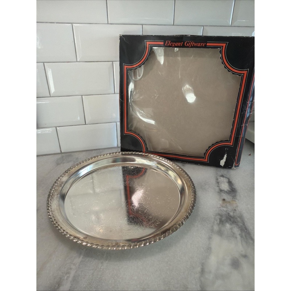 Vintage Silverplate 11 inch Round Serving Plate ES005
